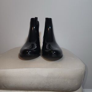 Marc Fisher Black Patent Chelsea Ankle Boots
